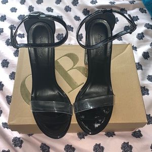 Long heel with rime stones/ Color Black BKPA/ Size 7